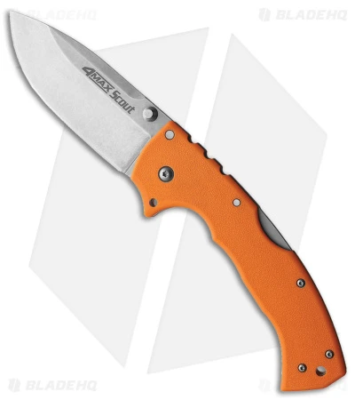 Cold Steel 4-Max Scout Tri-Ad Lock Knife Orange Griv-Ex (4" Stonewash) 3 Cold Steel 4-Max Scout Tri-Ad Lock Knife Orange Griv-Ex (4" Stonewash)