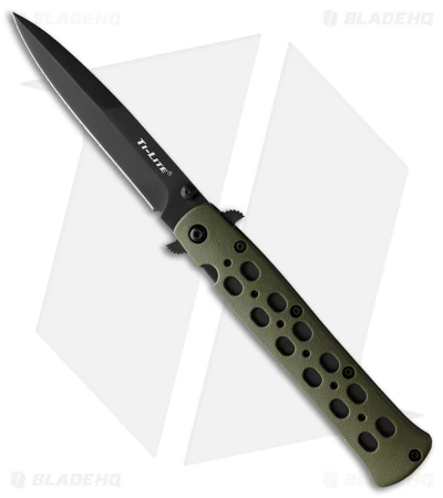 Cold Steel 4" Ti-Lite Liner Lock Knife Green Zytel (4" Black) 3 Cold Steel 4" Ti-Lite Liner Lock Knife Green Zytel (4" Black)