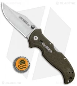 Cold Steel Bush Ranger Lite Rocker Lock Knife OD Green GFN (3.5" Satin) 21A 9 Cold Steel Bush Ranger Lite Rocker Lock Knife OD Green GFN (3.5" Satin) 21A -Pro Knife Depot Store Cold Steel Bush Ranger Lite Rocker Lock OD Green GFN Satin 21A BHQ 80429 jr bottlecap