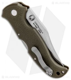 Cold Steel Bush Ranger Lite Rocker Lock Knife OD Green GFN (3.5" Satin) 21A 8 Cold Steel Bush Ranger Lite Rocker Lock Knife OD Green GFN (3.5" Satin) 21A -Pro Knife Depot Store Cold Steel Bush Ranger Lite Rocker Lock OD Green GFN Satin 21A BHQ 80429 jr side