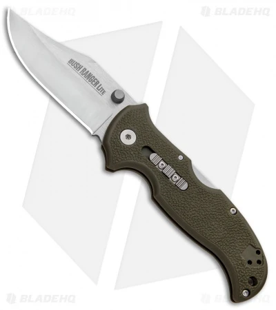 Cold Steel Bush Ranger Lite Rocker Lock Knife OD Green GFN (3.5" Satin) 21A 3 Cold Steel Bush Ranger Lite Rocker Lock Knife OD Green GFN (3.5" Satin) 21A