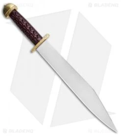 Cold Steel Chieftan's Sax Fixed Blade Knife Sal Wood (13.875 Satin) 88HUK -Pro Knife Depot Store Cold Steel Chieftans Sax Fixed Blade Knife Sal Wood 13.875 Satin 88HUK BHQ 105910 LS Spine