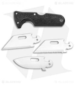 Cold Steel Click-N-Cut Exchangeable Blade Knife Black ABS (2.5" Stonewash) -Pro Knife Depot Store Cold Steel Click N Cut Exchangeable Black BDS Satin 40A BHQ 106751 jr blades
