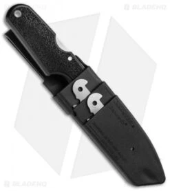 Cold Steel Click-N-Cut Exchangeable Blade Knife Black ABS (2.5" Stonewash) -Pro Knife Depot Store Cold Steel Click N Cut Exchangeable Black BDS Satin 40A BHQ 106751 jr sheath