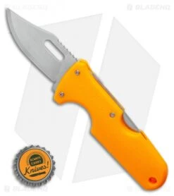 Cold Steel Click-N-Cut Hunter Knife Orange ABS (2.5" Stonewash) 13 Cold Steel Click-N-Cut Hunter Knife Orange ABS (2.5" Stonewash) -Pro Knife Depot Store Cold Steel Click N Cut Hunter Knife Orange BDS 2.5 Satin 40AL BHQ 121222 LS Bottlecap