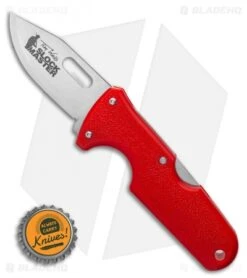 Cold Steel Click-N-Cut Slock Master Skinner Knife Red ABS (2.5" SW) -Pro Knife Depot Store Cold Steel Click N Cut Slock Master Skinner Knife Red BDS 2.5 Satin 40AT BHQ 121229 LS Bottlecap