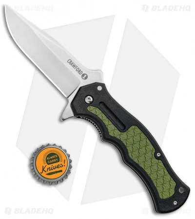 Cold Steel Crawford Model 1 Liner Lock Knife OD Green/Black Zy-Ex (3.6" Satin) 6 Cold Steel Crawford Model 1 Liner Lock Knife OD Green/Black Zy-Ex (3.6" Satin) - Image 4