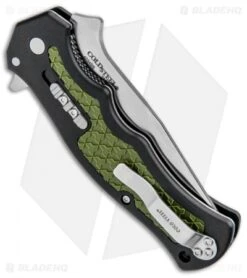 Cold Steel Crawford Model 1 Liner Lock Knife OD Green/Black Zy-Ex (3.6" Satin) 8 Cold Steel Crawford Model 1 Liner Lock Knife OD Green/Black Zy-Ex (3.6" Satin) -Pro Knife Depot Store Cold Steel Crawford Model 1 LL OD Green Black Zy Ex Satin 20MWC BHQ 93281 jr side