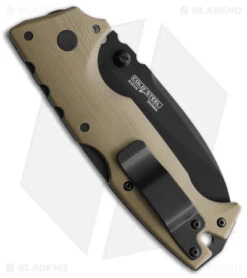 Cold Steel Demko AD-10 Tri-Ad Lock Knife Dark Earth G-10 (3.5" Black) 28DDDEBK -Pro Knife Depot Store Cold Steel Demko AD 10 LB Dark Earth G 10 Black BHQ 173544 jr side