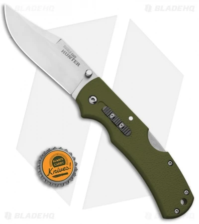Cold Steel Double Safe Hunter Tri-Ad Lock Knife OD Green GFN (3.5" Satin) 23JC 6 Cold Steel Double Safe Hunter Tri-Ad Lock Knife OD Green GFN (3.5" Satin) 23JC - Image 4