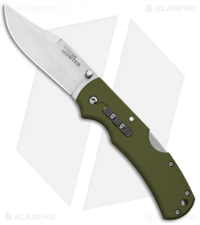 Cold Steel Double Safe Hunter Tri-Ad Lock Knife OD Green GFN (3.5" Satin) 23JC 3 Cold Steel Double Safe Hunter Tri-Ad Lock Knife OD Green GFN (3.5" Satin) 23JC