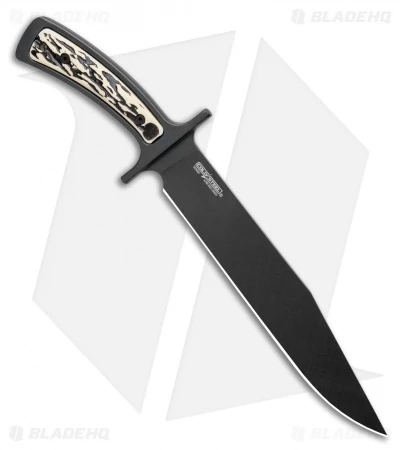 Cold Steel Drop Forged Bowie Fixed Blade Knife (9.5" Black) 36MK 4 Cold Steel Drop Forged Bowie Fixed Blade Knife (9.5" Black) 36MK - Image 2