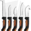 Cold Steel Fixed Blade Hunting Kit / 5-Piece Knife Set Black/Orange (CSFXFLDKIT) -Pro Knife Depot Store Cold Steel Fixed Blade Hunting Kit 5 Knife Set Orange Black Satin BHQ 170853 jr