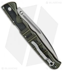 Cold Steel Frenzy I Tri-Ad Lock Knife Black/Green G-10 (5.5" Satin) 62P1A -Pro Knife Depot Store Cold Steel Frenzy I Blk Grn G 10 62PV1 BHQ 52067 jr side 2