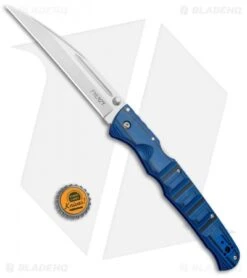 Cold Steel Frenzy II Tri-Ad Lock Knife Black/Blue G-10 (5.5" Satin) 62P2A -Pro Knife Depot Store Cold Steel Frenzy II Blk Blue G 10 62PV2 BHQ 52069 jr bottlecap 2
