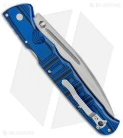 Cold Steel Frenzy II Tri-Ad Lock Knife Black/Blue G-10 (5.5" Satin) 62P2A -Pro Knife Depot Store Cold Steel Frenzy II Blk Blue G 10 62PV2 BHQ 52069 jr side 2