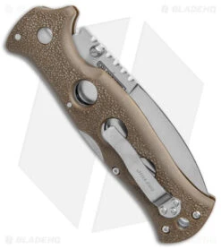 Cold Steel Gunsite Counter Point Tri-Ad Lock Knife Brown (3.75" Satin) -Pro Knife Depot Store Cold Steel Gunsite Counter Point Sand SW BHQ 138053 jr side