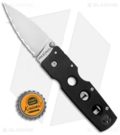 Cold Steel Hold Out 3" Lockback Knife Black G-10 (3" Satin Serr) 9 Cold Steel Hold Out 3" Lockback Knife Black G-10 (3" Satin Serr) -Pro Knife Depot Store Cold Steel Hold Out 3in LB Black G 10 Satin Serr 11G3S BHQ 8513 jr bottlecap