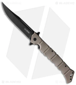 Cold Steel Large Luzon Folding Flipper Knife Dark Earth GFN (6" Black)
