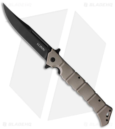Cold Steel Large Luzon Folding Flipper Knife Dark Earth GFN (6" Black) 3 Cold Steel Large Luzon Folding Flipper Knife Dark Earth GFN (6" Black)