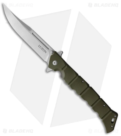 Cold Steel Large Luzon Folding Flipper Knife OD Green GFN (6" Satin) 3 Cold Steel Large Luzon Folding Flipper Knife OD Green GFN (6" Satin)