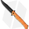 Cold Steel Large Luzon Folding Flipper Knife Orange GFN (6" Black) -Pro Knife Depot Store Cold Steel Large Luzon Orange Black BHQ 174237 jr