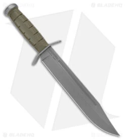 Cold Steel Lynn Thompson Leatherneck Bowie Fixed Blade Knife (10.5" Stonewash) -Pro Knife Depot Store Cold Steel Lynn Thompson Leatherneck Bowie Fixed Blade SW BHQ 140040 jr spine