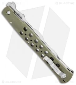 Cold Steel Lynn Thompson Ti-Lite Liner Lock Knife Green (6" Satin Kris) -Pro Knife Depot Store Cold Steel Lynn Thompson Ti Lite LL Satin Kris 26SY6 BHQ 105933 jr side