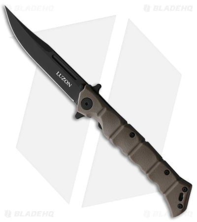 Cold Steel Medium Luzon Folding Pocket Knife Dark Earth Brown GFN (4" Black) 3 Cold Steel Medium Luzon Folding Pocket Knife Dark Earth Brown GFN (4" Black)