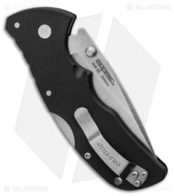 Cold Steel Mini Recon 1 Spear Point Tri-Ad Lock Knife (3" Stonewash) 27BAS -Pro Knife Depot Store Cold Steel Mini Recon 1 Spear Point Tri Ad Lock Knife 3 Stonewash 27BAS BHQ 11244 LS Sheath