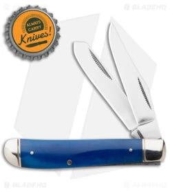 Cold Steel Mini Trapper Slip Joint Knife Blue Bone (2.7" Satin) 9 Cold Steel Mini Trapper Slip Joint Knife Blue Bone (2.7" Satin) -Pro Knife Depot Store Cold Steel Mini Trapper SJ Blue Bone Satin BHQ 140036 jr bottlecap