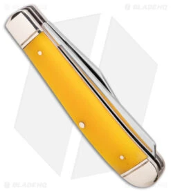 Cold Steel Mini Trapper Slip Joint Knife Yellow Bone (2.7" Satin) -Pro Knife Depot Store Cold Steel Mini Trapper SJ Yellow Bone Satin BHQ 140035 jr side