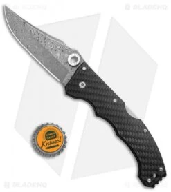 Cold Steel Night Force Lockback Knife Carbon Fiber/G-10 (4" Damascus) 63NF 9 Cold Steel Night Force Lockback Knife Carbon Fiber/G-10 (4" Damascus) 63NF -Pro Knife Depot Store Cold Steel Night Force CF G 10 Damascus 63NF BHQ 52079 jr bottlecap