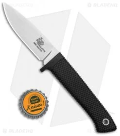 Cold Steel Pendleton Mini Hunter Fixed Blade Knife Black Kray-Ex (2.9" Satin) -Pro Knife Depot Store Cold Steel Pendleton Mini Hunter Black Satin BHQ 126305 jr bottlecap 2