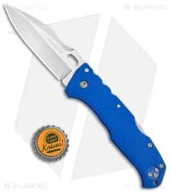 Cold Steel Pro Lite Sport Tri-Ad Lock Knife Blue GFN (3.5" Satin) 20NVLU -Pro Knife Depot Store Cold Steel Pro Lite Pro GFN Blue Sport 20NVLU BHQ 51993 jr bottlecap 2