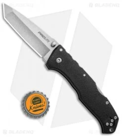 Cold Steel Pro Lite Tanto Tri-Ad Lock Knife Black GFN (3.5" Stonewash) CS-20NST -Pro Knife Depot Store Cold Steel Pro Lite Tanto Black 20NST BHQ 51968 jr bottlecap