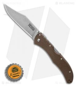 Cold Steel Range Boss Tri-Ad Lock Knife Flat Dark Earth Zy-Ex (4" Stonewash) 9 Cold Steel Range Boss Tri-Ad Lock Knife Flat Dark Earth Zy-Ex (4" Stonewash) -Pro Knife Depot Store Cold Steel Range Boss Tri Ad Lock Knife Flat Dark Earth Zy Ex 4 Satin 20KR7 LS Bottlecap