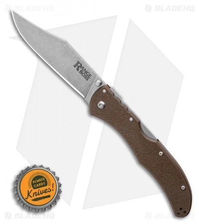 Cold Steel Range Boss Tri-Ad Lock Knife Flat Dark Earth Zy-Ex (4" Stonewash) 6 Cold Steel Range Boss Tri-Ad Lock Knife Flat Dark Earth Zy-Ex (4" Stonewash) - Image 4