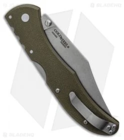 Cold Steel Range Boss Tri-Ad Lock Knife OD Green Zy-Ex (4" Stonewash) -Pro Knife Depot Store Cold Steel Range Boss Tri Ad Lock Knife OD Green Zy Ex 4 Satin 20KR7 BHQ 121190 LS Side