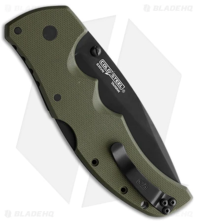 Cold Steel Recon 1 Spear Point Lockback Knife OD Green G-10 (4" Black) 4 Cold Steel Recon 1 Spear Point Lockback Knife OD Green G-10 (4" Black) - Image 2