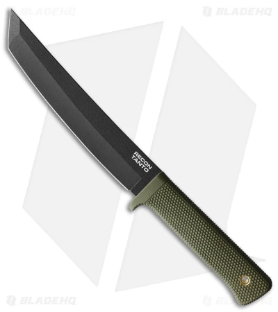Cold Steel Recon Tanto Fixed Blade Knife OD Green (7" Black) 3 Cold Steel Recon Tanto Fixed Blade Knife OD Green (7" Black)