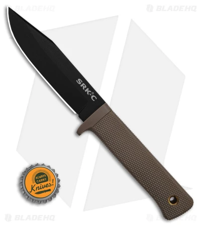 Cold Steel SRK-C Compact Fixed Blade Knife Dark Earth Kray-Ex (5" Black SK-5) 6 Cold Steel SRK-C Compact Fixed Blade Knife Dark Earth Kray-Ex (5" Black SK-5) - Image 4