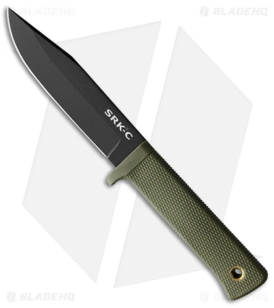 Cold Steel SRK Compact Fixed Blade Knife OD Green Kray-Ex (5" Black SK-5) 3 Cold Steel SRK Compact Fixed Blade Knife OD Green Kray-Ex (5" Black SK-5)