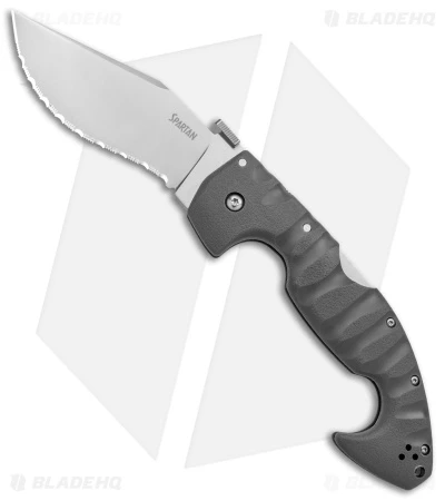 Cold Steel Spartan Kopis Tri-Ad Lockback Knife Gray (4.5" SW Serr AUS 10A) 3 Cold Steel Spartan Kopis Tri-Ad Lockback Knife Gray (4.5" SW Serr AUS 10A)