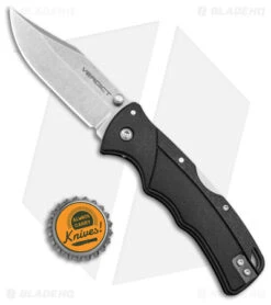 Cold Steel Verdict Clip Point Tri-Ad Lock Knife Black GFN (3" Stonewash) -Pro Knife Depot Store Cold Steel Verdict Tri Ad CP Black GFN SW BHQ 139973 jr bottlecap
