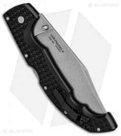 Cold Steel Voyager XL Clip Point Tri-Ad Lock Knife (5.5" Stonewash AUS-10A) -Pro Knife Depot Store Cold Steel Voyager XL CP Tri Ad SW 29AXC BHQ 86901 jr side