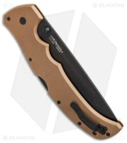 Cold Steel XL Recon 1 Tanto Tri-Ad Lock Knife Coyote Tan (5.5" Black) 27TXTVB 8 Cold Steel XL Recon 1 Tanto Tri-Ad Lock Knife Coyote Tan (5.5" Black) 27TXTVB -Pro Knife Depot Store Cold Steel XL Recon 1 tanto coyote tan black BHQ 44001 er side