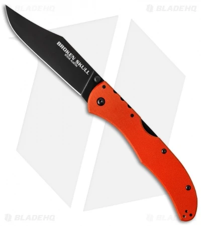 Cold Steel Broken Skull I Lock Back Knife Orange G-10 (4" Black CTS-XHP) 54SBOR 3 Cold Steel Broken Skull I Lock Back Knife Orange G-10 (4" Black CTS-XHP) 54SBOR