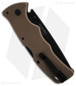 Cold Steel Verdict Tanto Tri-Ad Lock Knife Tan FDE G-10 (3" Black) AUS-10A -Pro Knife Depot Store cold steel verdict tanto triad lock knife tan fde g10 3 in black bhq139971 hd side